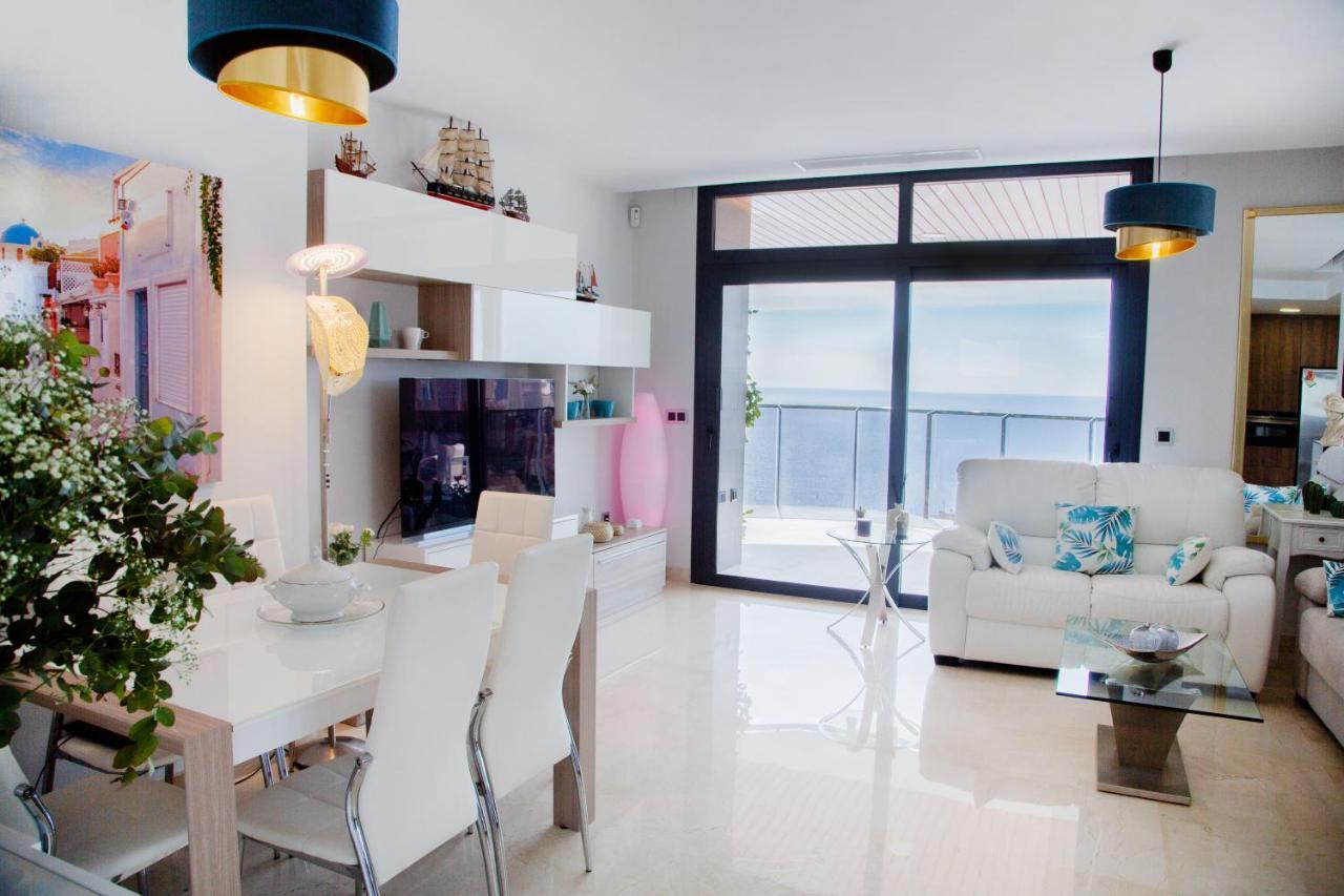 Апартаменти Sunset Waves Benidorm Julieta Vistas Al Mar Premium 200 Mt2 Con Jacuzzi En Terraza Екстер'єр фото