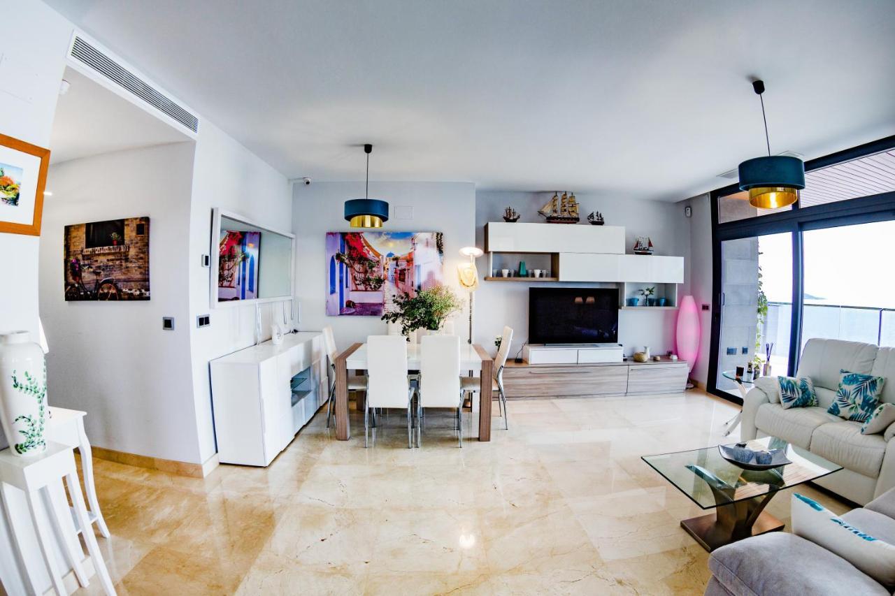 Апартаменти Sunset Waves Benidorm Julieta Vistas Al Mar Premium 200 Mt2 Con Jacuzzi En Terraza Екстер'єр фото