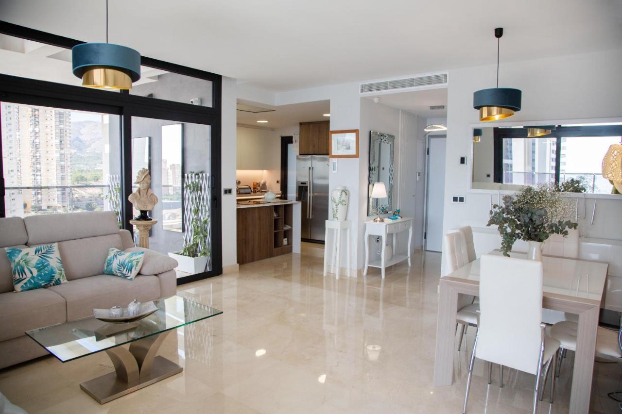 Апартаменти Sunset Waves Benidorm Julieta Vistas Al Mar Premium 200 Mt2 Con Jacuzzi En Terraza Екстер'єр фото
