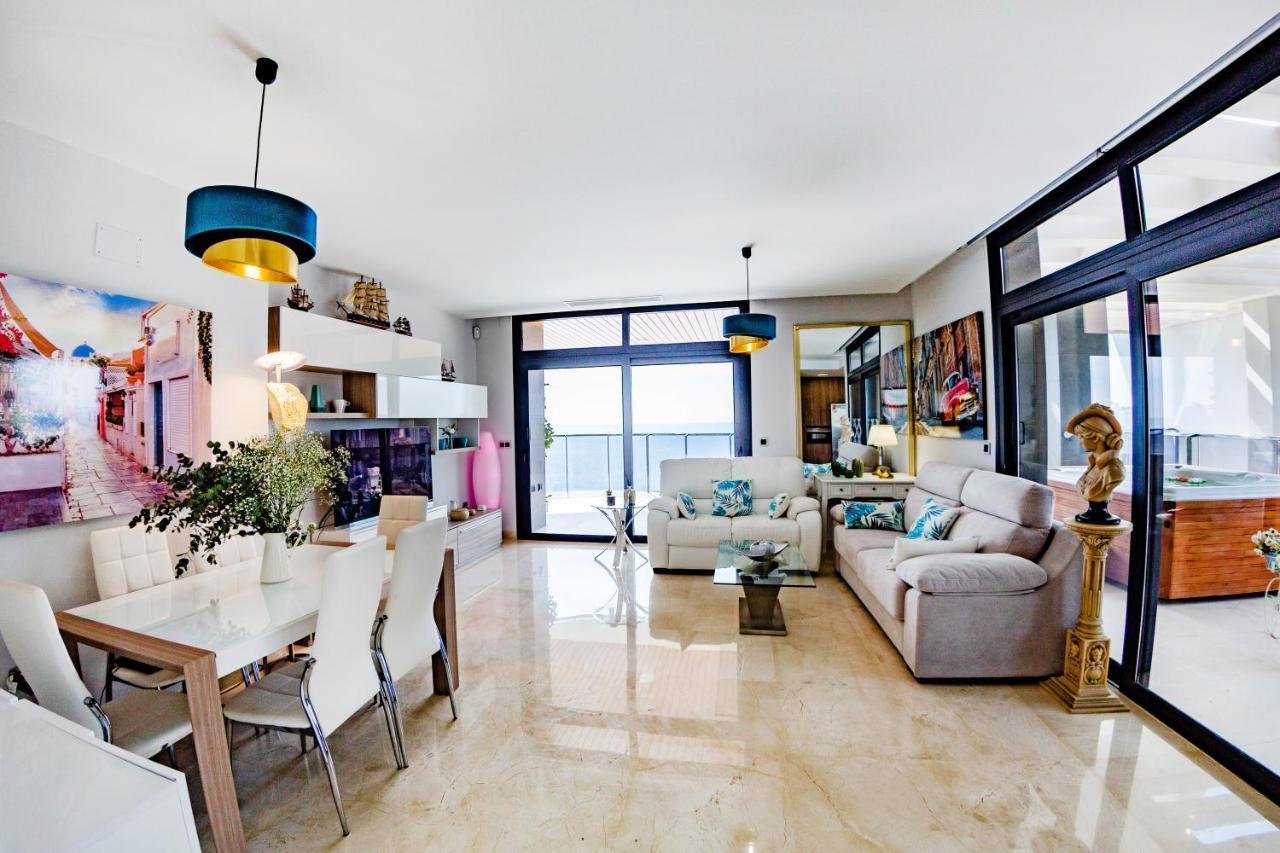 Апартаменти Sunset Waves Benidorm Julieta Vistas Al Mar Premium 200 Mt2 Con Jacuzzi En Terraza Екстер'єр фото